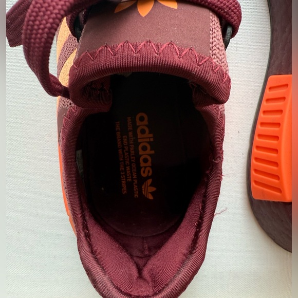 Adidas | NMD_R1 Burgundy and Orange Lightweight Athletic Shoes Like New Cond - Picture 10 of 15